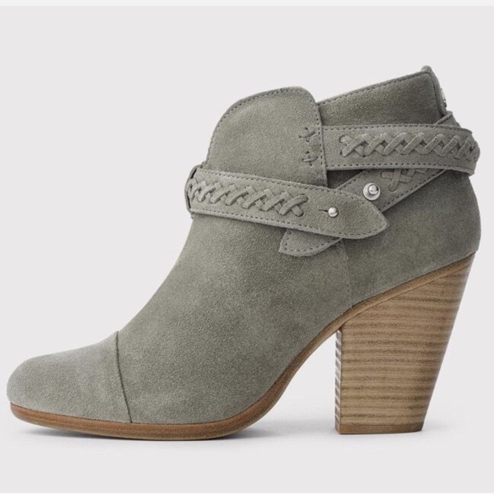 Rag & Bone Gray Suede Harrow Ankle Boot - 38 / 8